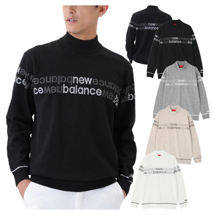 ニューバランス ゴルフ トレーナー メンズ 長袖 ニット ハイネック プルオーバー ストレッチ 軽量 保温 ゴルフウェア ロゴ ブランド 0125274001 New Balance golf New Balance Golf（ニューバランスゴルフ） ニューバランス ゴルフ