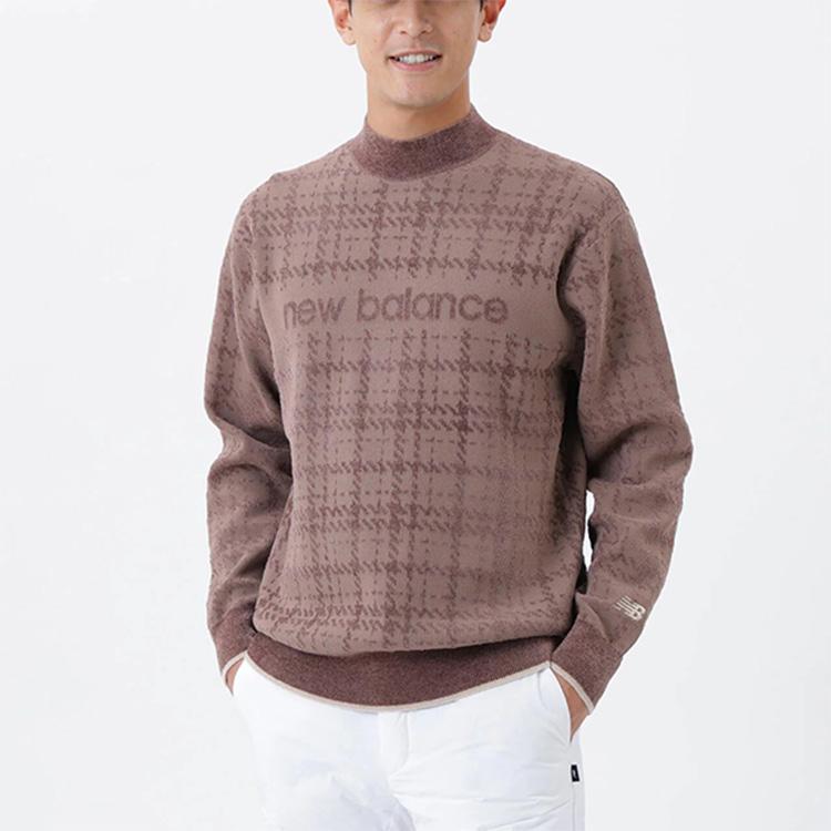 ニューバランス ゴルフ トレーナー メンズ 長袖 ニット モックネック プルオーバー ストレッチ ゴルフウェア グレンチェック ブランド 0125270007 New Balance golf New Balance Golf（ニューバランスゴルフ） ニューバランス ゴルフ