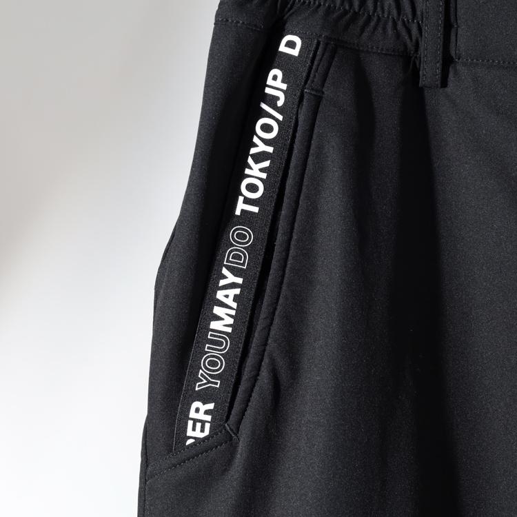 美品 ディセンバーメイ ゴルフ ジョガーパンツ ストレッチ ブラック ロゴ M ディセンバーメイ ゴルフ パンツ メンズ ジョガーパンツ 裾リブ