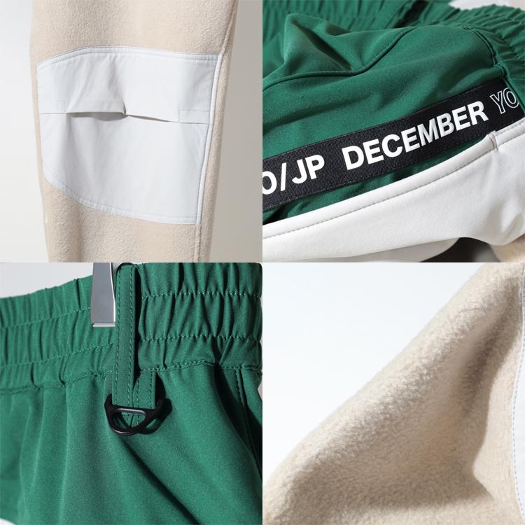 ディセンバーメイ ゴルフ パンツ メンズ ジョガーパンツ 裾リブ フリース 暖かい 保温 防風 防寒 ストレッチ 裏起毛 軽量 10分丈 長ズボン ボトムス 秋冬 ゴルフウェア ブランド ロゴ DECEMBERMAY 1-512-2057 ディセンバーメイ ゴルフ パンツ メンズ ジョガーパンツ 裾リブ