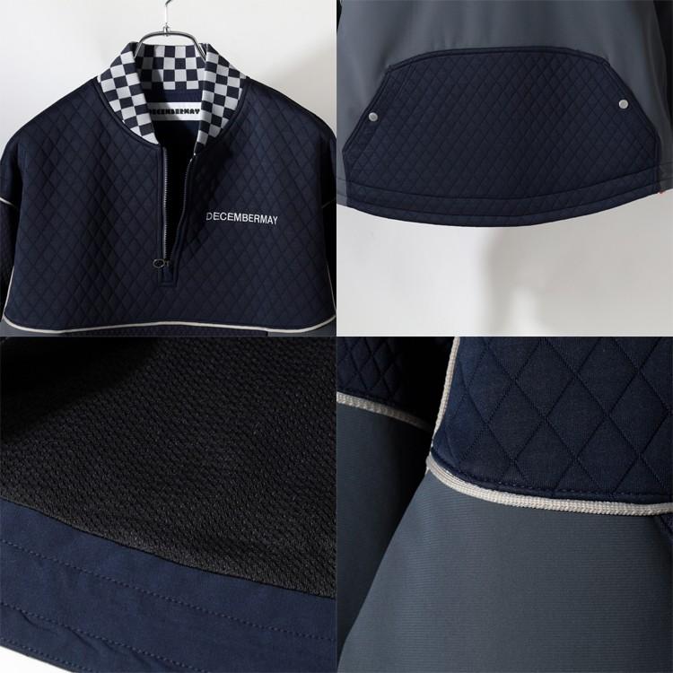 ディセンバーメイ ゴルフ ブルゾン メンズ 長袖 ハーフジップ キルト 保温 4wayストレッチ 防寒 軽量 秋冬 ゴルフウェア バックロゴ DECEMBERMAY 1-512-1511_19