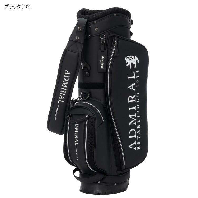 Admiral ゴルフバッグ スタンド付き 黒/シルバー Admiral Golf（アドミラルゴルフ） キャディバッグ スタンドバッグ