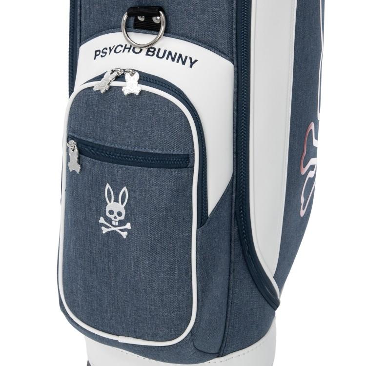 サイコバニー 　カートキャディバッグ【9型】ネイビー　pbmg6ac6 Psycho Bunny（サイコバニー） ゴルフ キャディバッグ メンズ 9.0型 5
