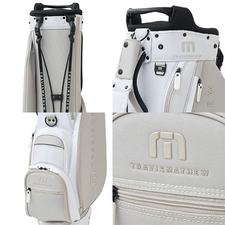 Travis Mathew スタンド式ゴルフバッグ ホワイト TRAVISMATHEW トラヴィスマシュー ゴルフ キャディバッグ メンズ