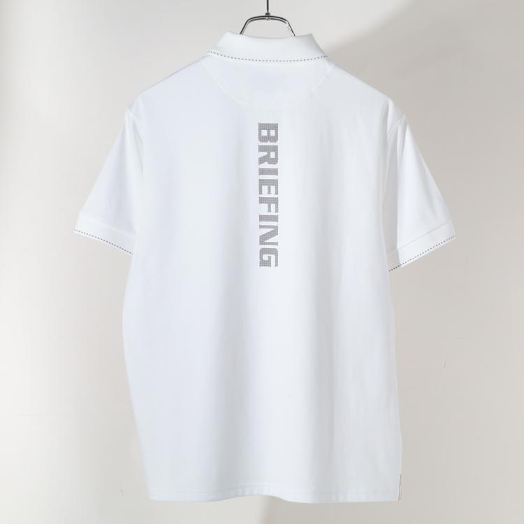 【BRIEFING GOLF】半袖ポロシャツ XL 白 バックロゴ ス BRIEFING GOLF（ブリーフィングゴルフ） ブリーフィング ゴルフ