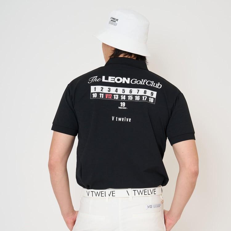 V12 ゴルフ モックシャツ ポロシャツ メンズ 半袖 コラボ LEON シャツ 2枚セット モックネック ゴルフポロ ストレッチ 吸水速乾 UVカット ロゴ V122611-PL17の画像