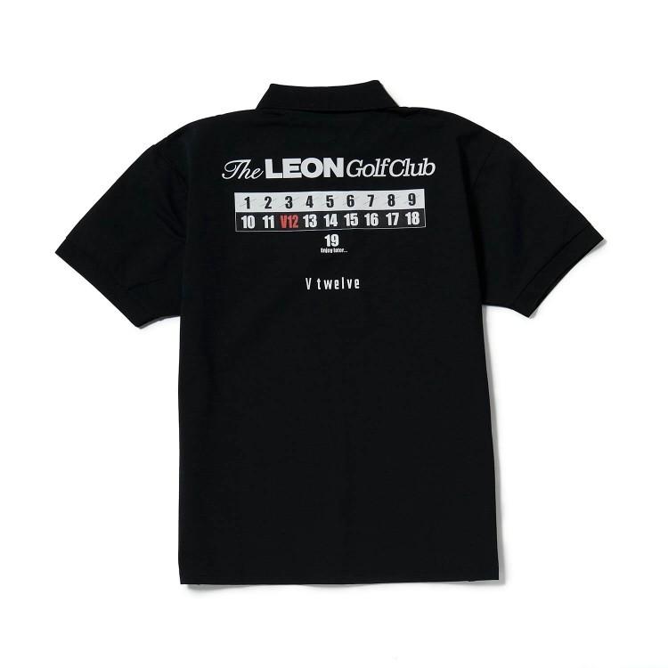V12 ゴルフ モックシャツ ポロシャツ メンズ 半袖 コラボ LEON シャツ 2枚セット モックネック ゴルフポロ ストレッチ 吸水速乾 UVカット ロゴ V122611-PL17の画像