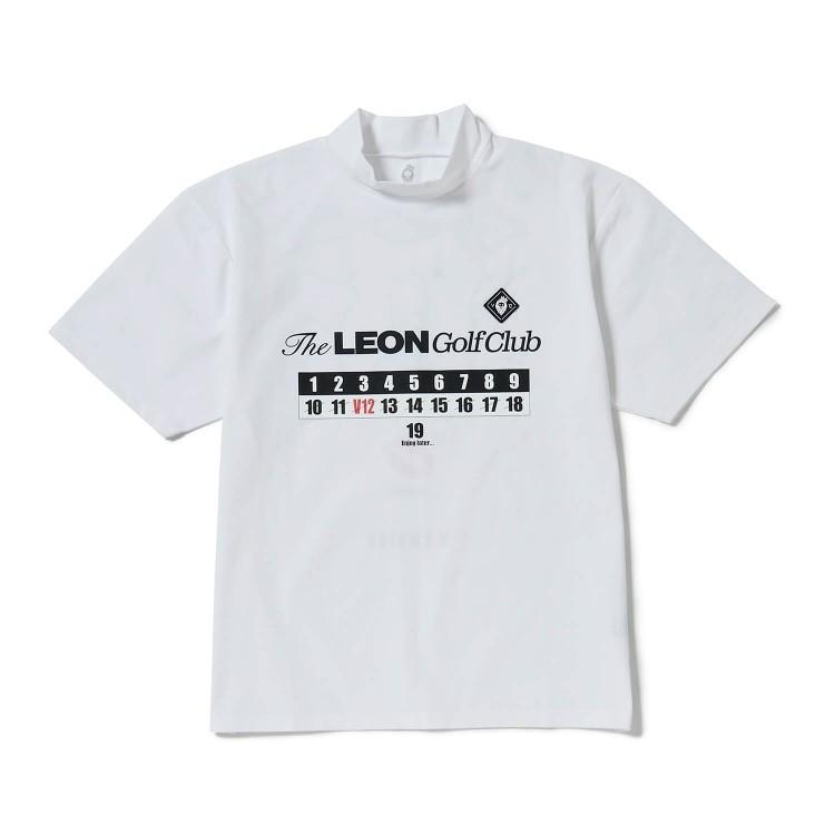 V12 ゴルフ モックシャツ ポロシャツ メンズ 半袖 コラボ LEON シャツ 2枚セット モックネック ゴルフポロ ストレッチ 吸水速乾 UVカット ロゴ V122611-PL17の画像