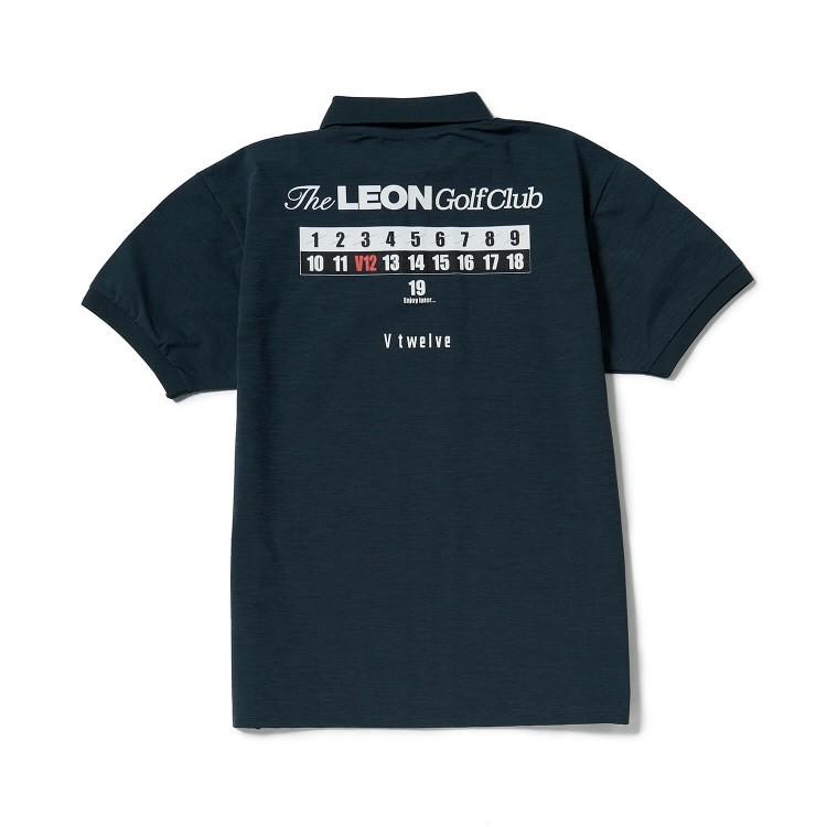 V12 ゴルフ モックシャツ ポロシャツ メンズ 半袖 コラボ LEON シャツ 2枚セット モックネック ゴルフポロ ストレッチ 吸水速乾 UVカット ロゴ V122611-PL19の画像