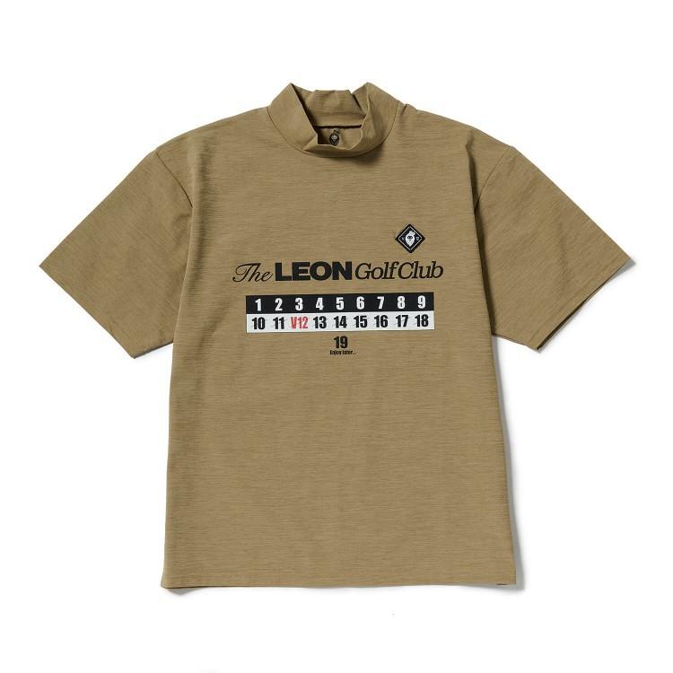V12 ゴルフ モックシャツ ポロシャツ メンズ 半袖 コラボ LEON シャツ 2枚セット モックネック ゴルフポロ ストレッチ 吸水速乾 UVカット ロゴ V122611-PL19の画像
