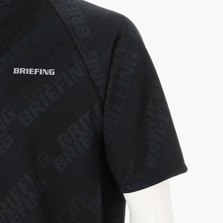 ブリーフィング ゴルフ モックシャツ メンズ 半袖 シャツ ハイネック ストレッチ 吸水速乾 UVカット 総柄 春夏 秋 ゴルフウェア BRIEFING GOLF BRG261M42_12
