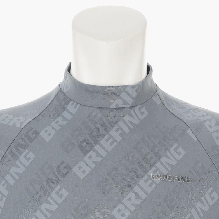 ブリーフィング ゴルフ モックシャツ メンズ 半袖 シャツ ハイネック ストレッチ 吸水速乾 UVカット 総柄 春夏 秋 ゴルフウェア BRIEFING GOLF BRG261M42_17