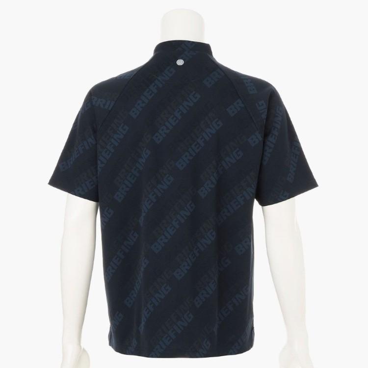 ブリーフィング ゴルフ モックシャツ メンズ 半袖 シャツ ハイネック ストレッチ 吸水速乾 UVカット 総柄 春夏 秋 ゴルフウェア BRIEFING GOLF BRG261M42_18