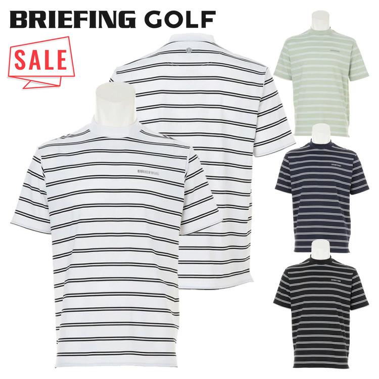★美品★BRIEFING GOLF　モノグラム柄　モックネック　サイズ　S BRIEFING GOLF（ブリーフィングゴルフ） ブリーフィング ゴルフ モック