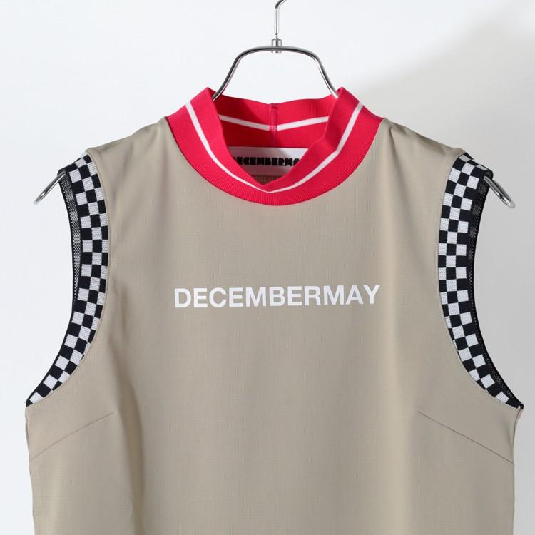 DECEMBERMAY レディース ゴルフ ノースリーブシャツ ディセンバーメイ ゴルフ モックシャツ レディース ノースリーブ 接触