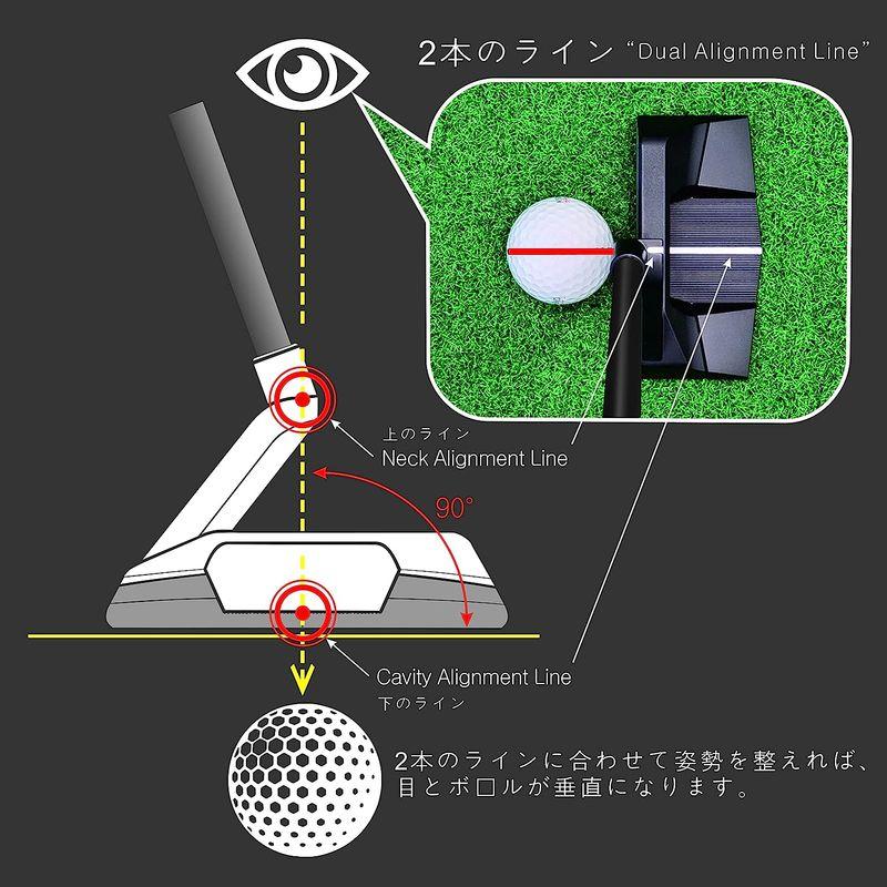 【訳あり品】 CROSSPUTT (クロスパット) Edge1.0 Golf Club Putter (ゴルフクラブパター)Dual Alignment 【PET5415096035】(19644円)