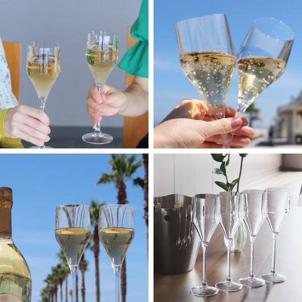 ヤタガラス、まとめ買い TAKEYA（タケヤ） チェアーズ シャンパングラス 割れにくい フレッシュ