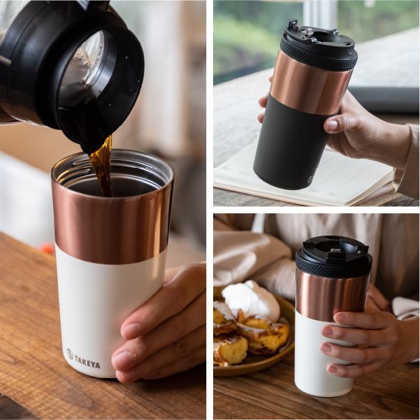 TAKEYA FLASK タンブラー 350ml おしゃれ 保温 保冷 蓋付き オフィス