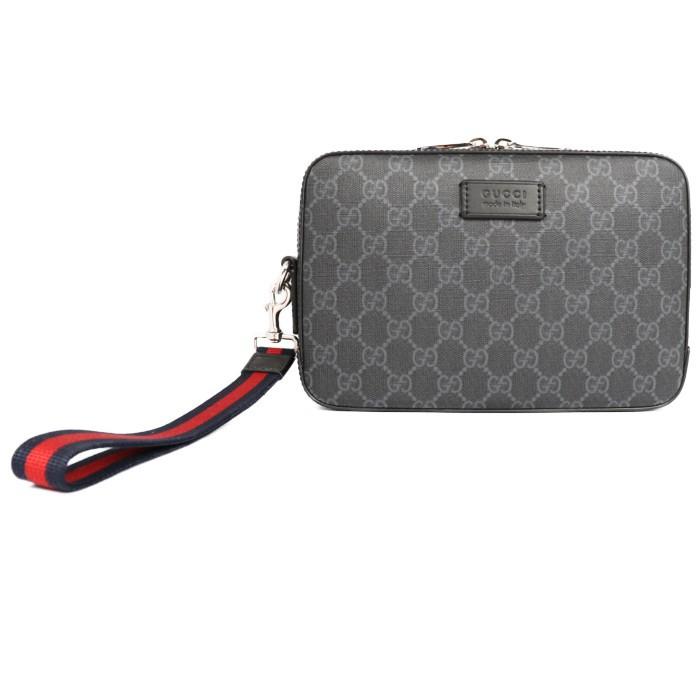 送料無料 グッチ Gucci セカンドバッグ ポーチ Ggスプリーム K5rln 1095 グレー ブラック メンズ Takeyaオンラインショップヤフー店 通販 Yahoo ショッピング