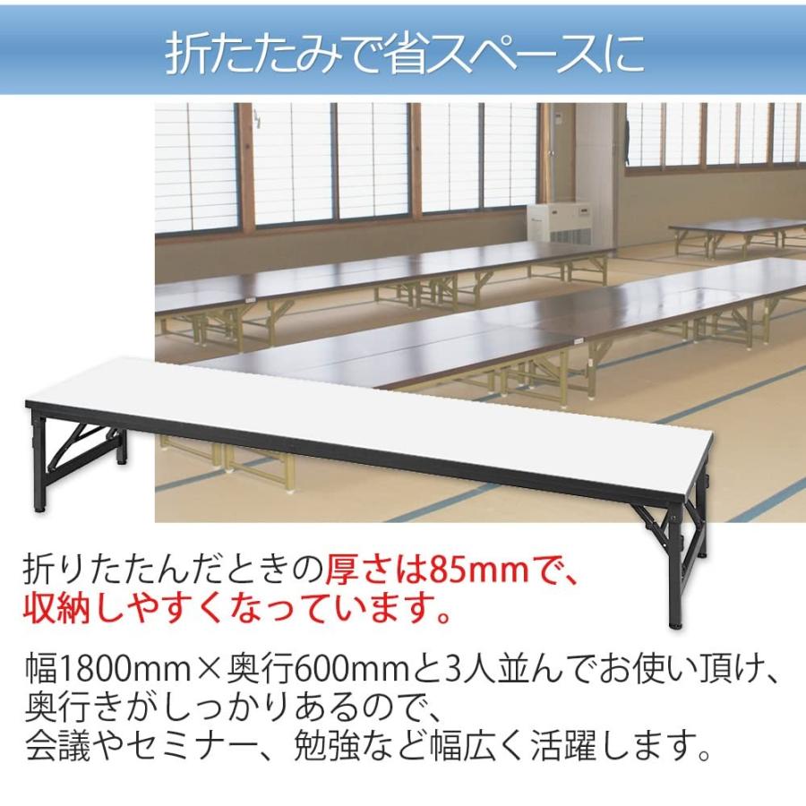 会議用？長机　ロータイプ　2つ　中古　180✖️45 高さ30cm 会議テーブル 折りたたみ 長机 低い ミーティング ロータイプ 幅180