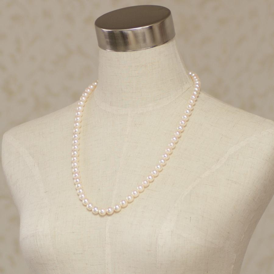 真珠 ロング ネックレス アコヤ あこや パール 伊勢志摩 卸 8.5mm-9mm 約63cm 誕生石 6月 プレゼント用