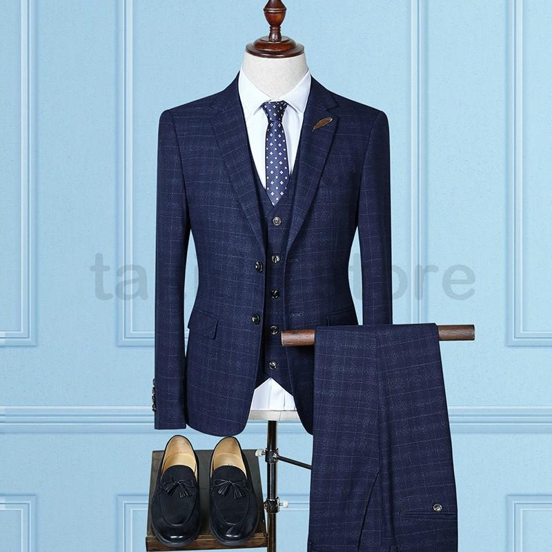 高速配送 春夏 3ピーススーツ スーツ メンズ スリーピーススーツ チェック柄 1つボタン 紳士服 ビジネス メンズスーツ フォーマルスーツ 就活 卒業式 パーティー メール便なら送料無料 Zoetalentsolutions Com