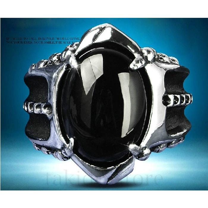 天然石リング ブラックオニキス メノウ パワーストーン シルバー SILVER 銀製品 指輪 アクセサリー Ring 黒瑪瑙