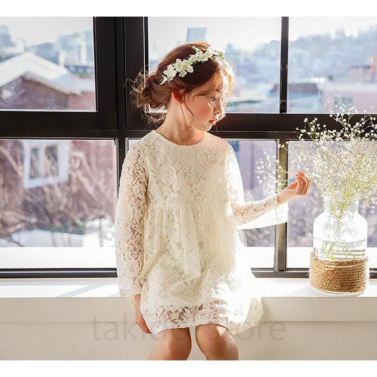 子供服 ワンピース 女の子 長袖レースワンピース キッズ 白ワンピース 長袖 レース 韓国子供服 女の子 ワンピース キッズ 1812cu047 滝戸商事 通販 Yahoo ショッピング