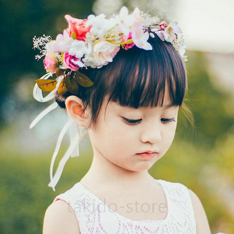 子供 結婚式 花かんむり キッズ ヘッドドレス 女の子 ピアノ発表会 ヘアアクセサリー コンサート 花冠 キッズ 人気新品 おしゃれ 1901aaa062 滝戸商事 通販 Yahoo ショッピング