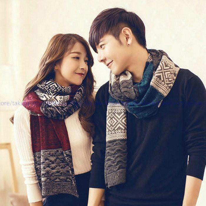 人気新品 マフラー カップル ペアルック ストール 厚手 男女兼用 ペア ドッキング ニット レディース メンズ お揃い マフラー 誕生日 fy586 滝戸商事 通販 Yahoo ショッピング