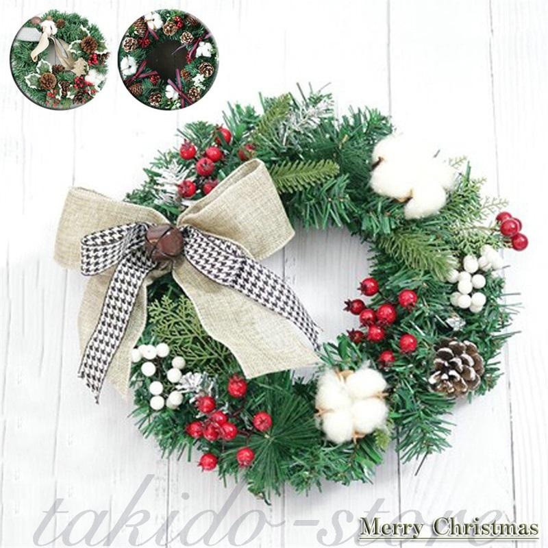 クリスマスリース グリーンリース ナチュラルリース ウィンターリース 店舗 装飾 壁飾り 壁掛け 玄関 クリスマス リース X Mas Christmas Wreath L5 Christmas03 滝戸商事 通販 Yahoo ショッピング