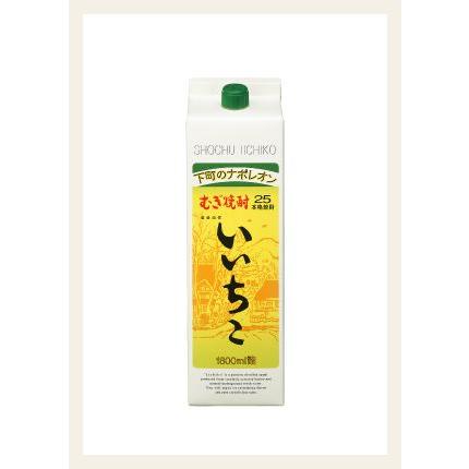 いいちこ　２５度　１８００ｍｌ　パック　≪三和酒類本格麦焼酎≫　１ケース（６本入り）｜takihan-1