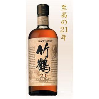 ニッカ 竹鶴21年 ピュアモルト スリムボトル 700ml 43度 化粧箱入り
