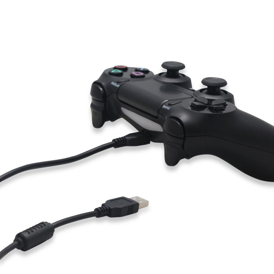PS4 コントローラー用充電器 ブラック 1本 プレステ USB2.0