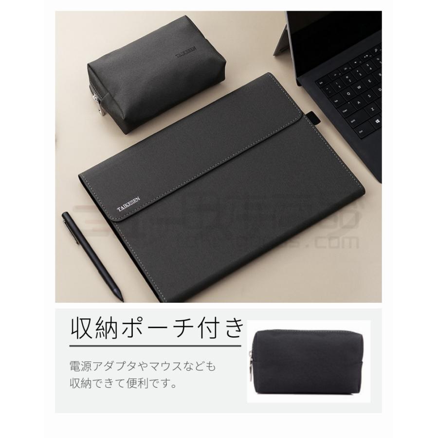 Microsoft Surface Go 4 3 2 ケース Surface Pro 8 Pro 7+7654用保護レザーケース 手帳型収納ポーチ バッグ キーボード収納ケース マグネット スタンドカバー｜takishohin｜21