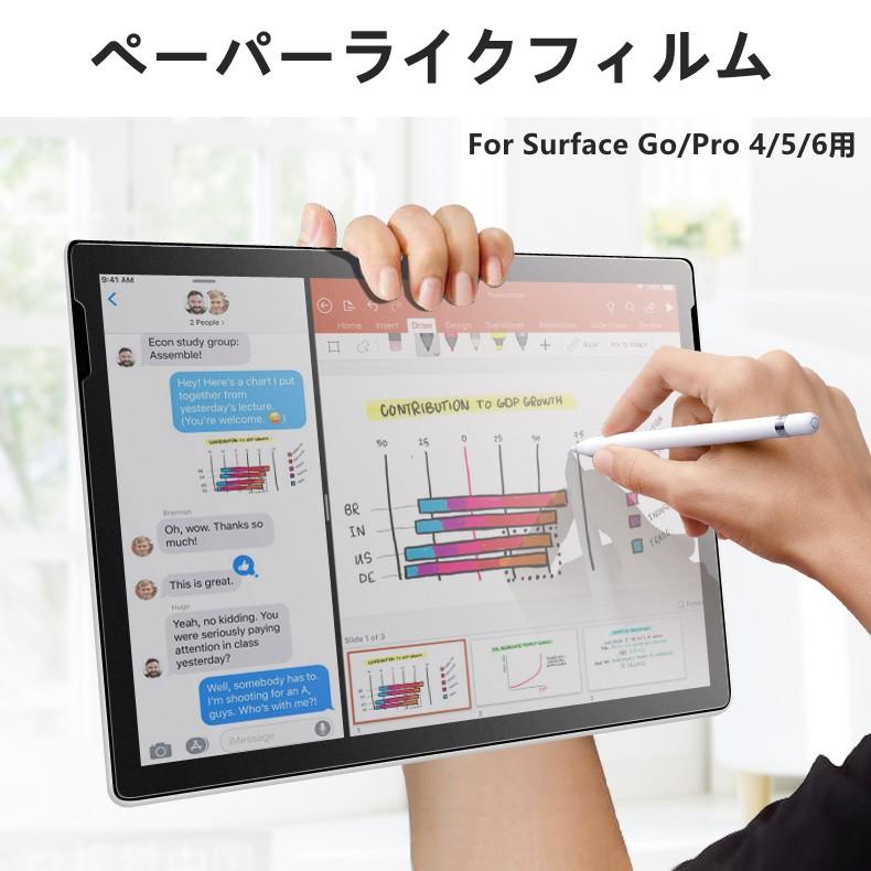 Microsoft Surface Pro X/Pro 7/Pro 6/5用Surface Go/Go 2用ペーパーライク保護フィルムアンチグレア液晶保護シート シール特殊処理で紙のような描き心地を実現｜takishohin