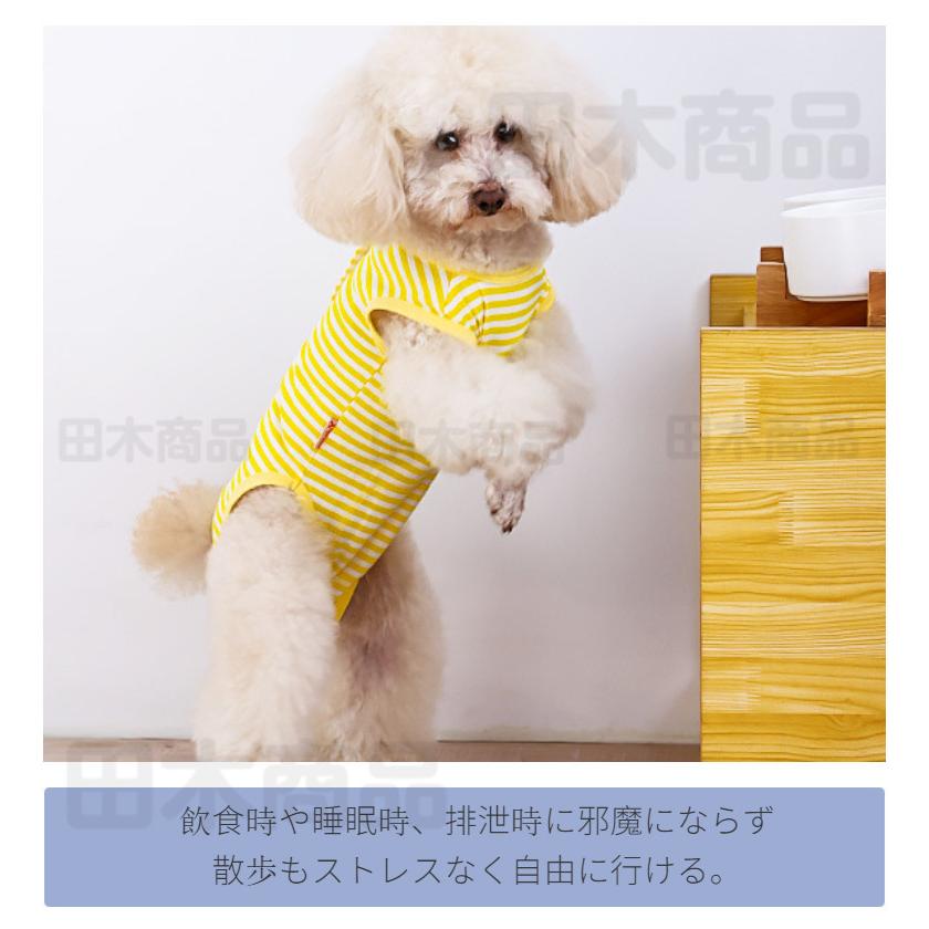オシャレ 犬 術後服 女の子 男の子 避妊 去勢 手術後服 オス メス 傷舐め防止 術後ウエア 伸縮性 皮膚傷口保護 小中型犬 術後ウェア ペット服 エリザベスカラー 1b297 田木商品 通販 Yahoo ショッピング