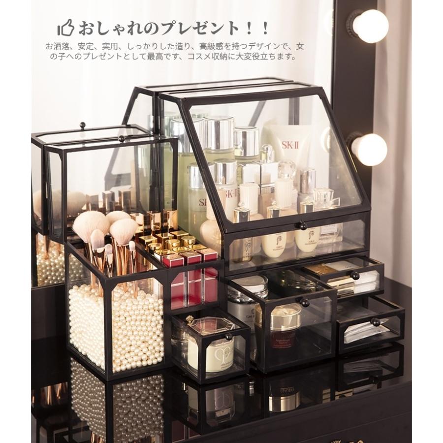 化粧品収納ボックス 透明ガラス コスメ収納ボックス メイクケース メイクボックス コスメ 口紅 収納スタンド 引き出し小物 化粧品入れ 超大容量 クリア 1ef5c 田木商品 通販 Yahoo ショッピング