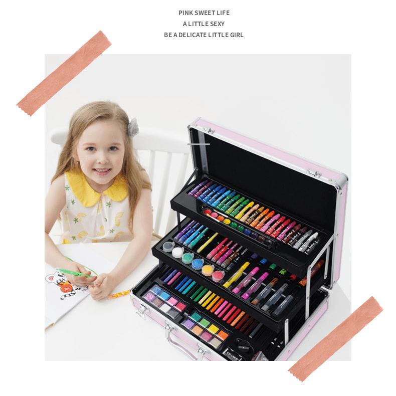 お絵かきセット 色鉛筆 158ピース 絵の具セット 水性 油性色鉛筆 クレヨン カラーサインペン 塗り絵 描き用 収納 携帯便利 クレヨン 水彩画 アートセット 子供 1ef69 田木商品 通販 Yahoo ショッピング