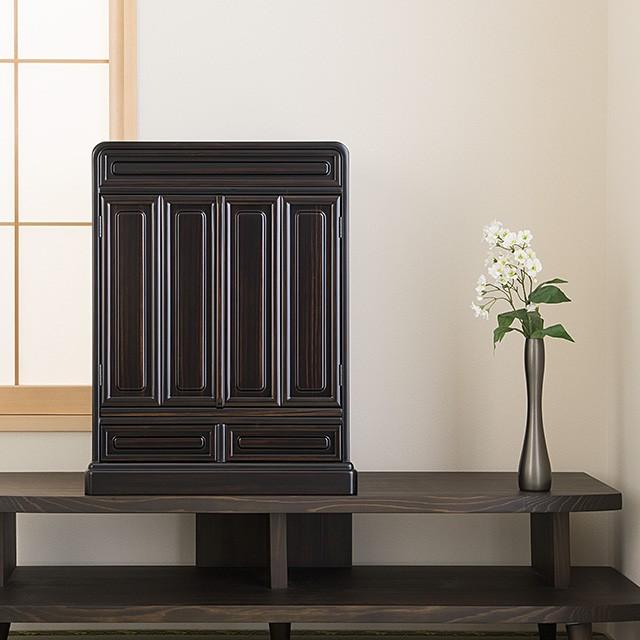 仏壇屋 滝田商店 仏壇 唐木ミニ仏壇 黒檀仏壇 (No.3) 20号 国産(日本製