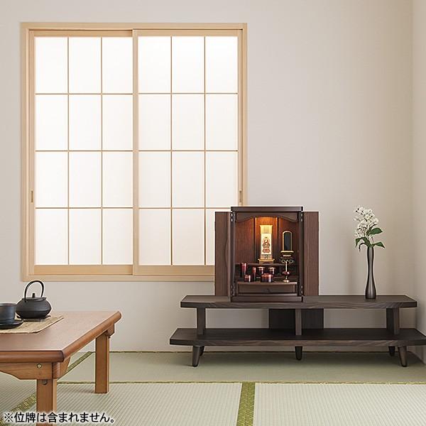 仏壇屋 滝田商店 仏壇 モダンミニ仏壇 フォルテ 上置き型 ダーク 16号