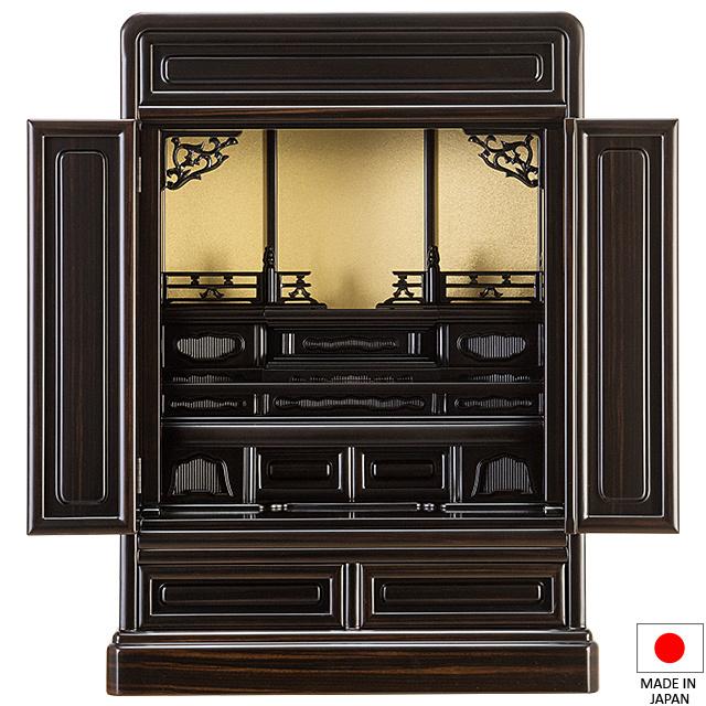 仏壇屋 滝田商店 仏壇 唐木ミニ仏壇 黒檀仏壇 (No.4) 25号 国産 仏壇屋 滝田商店 仏壇 唐木ミニ仏壇 黒檀仏壇 (No.4) 25号 国産