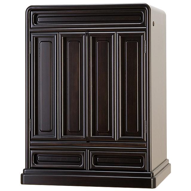 仏壇屋 滝田商店 仏壇 唐木ミニ仏壇 本黒檀仏壇 (No.5) 25号 国産(日本