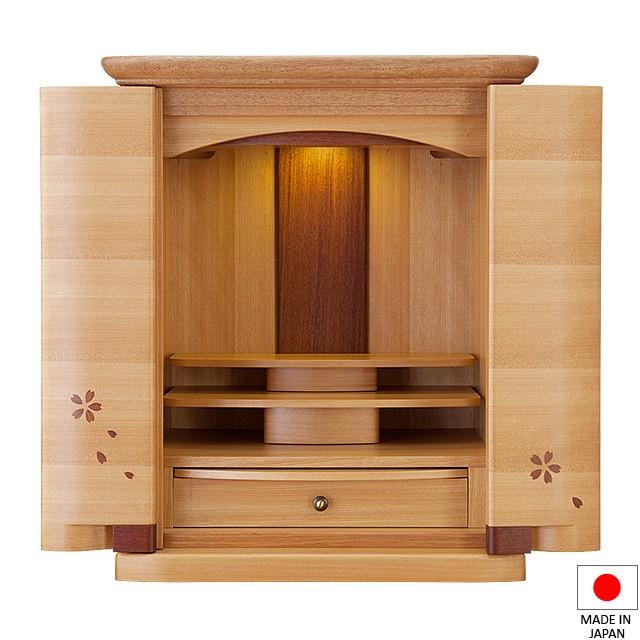 仏壇屋 滝田商店 仏壇 モダンミニ仏壇 レミオ 桜 花びら入り 上置き型