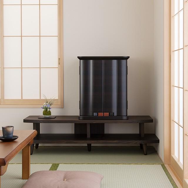 仏壇屋 滝田商店 仏壇 モダンミニ仏壇 レミオ 黒檀 上置き型 19号 仏具