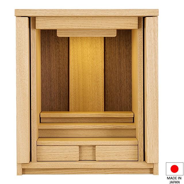仏壇屋 滝田商店 仏壇 モダン ミニ仏壇 シェスタ 栗無垢 上置き型 16号