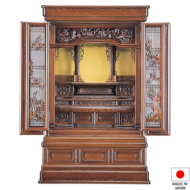 仏壇屋 滝田商店 仏壇 唐木ミニ仏壇 輝 鉄刀木 35×20号 高さ106.5cm×巾