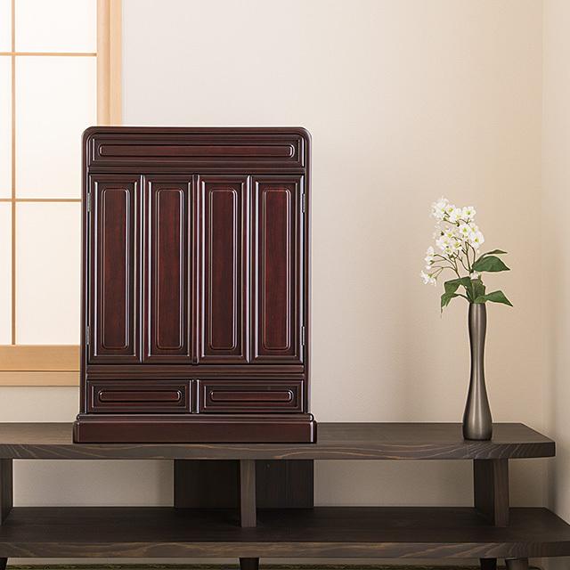 未使用品　唐木ミニ仏壇(紫檀) 仏壇屋 滝田商店 仏壇 唐木ミニ仏壇 紫檀仏壇 (No.3-1) 18号 国産(日本