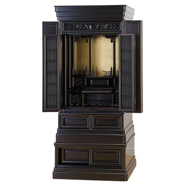 仏壇屋 滝田商店 仏壇 唐木仏壇 No.9-F 本黒檀 48×19号 台付型(床置き