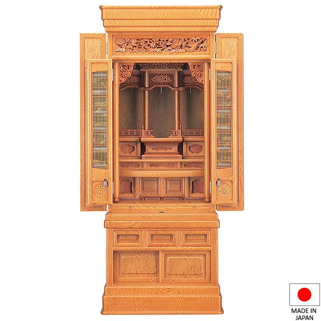 仏壇屋 滝田商店 仏壇 唐木仏壇 春光 屋久杉 51×18号 台付型(床置き 